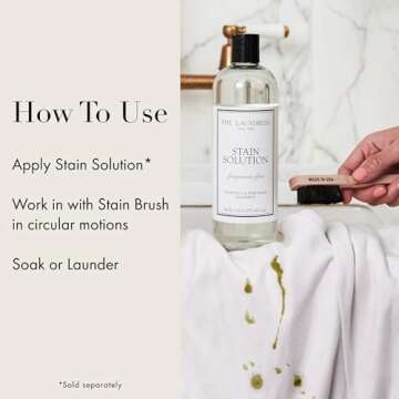 The Laundress Stain Brush, Laundry Brush for Stain Removal, Stain Brush for Clothes, Small Brush for Cleaning Small Spaces, Home Cleaning