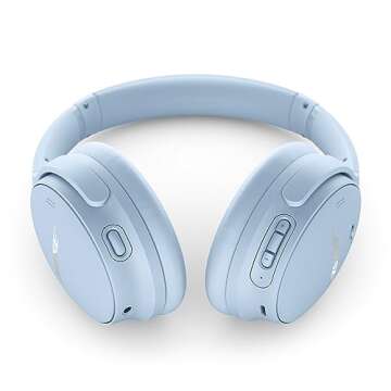 Bose QuietComfort Bluetooth Headphones, Wireless Headphones, Over Ear Noise Cancelling Headphones with Mic, Up To 24 Hours of Battery Life, Moonstone Blue - Limited Edition Color