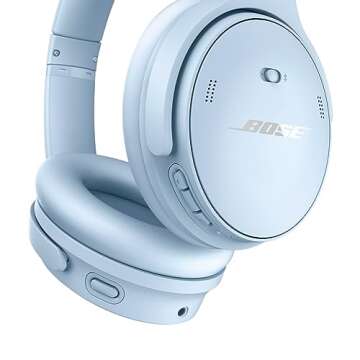 Bose QuietComfort Bluetooth Headphones, Wireless Headphones, Over Ear Noise Cancelling Headphones with Mic, Up To 24 Hours of Battery Life, Moonstone Blue - Limited Edition Color