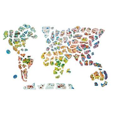 T.S. Shure Wooden Magnetic World Map Puzzle