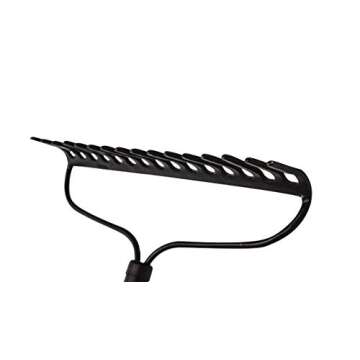 Hooyman Metal Bow Rake with Heavy Duty Steel Construction, Ergonomic No-Slip H-Grip Handle, and Durable Fiberglass Core for Gardening, Spreading Mulch, Land Management, Yard Work, Farming, and Outdoor