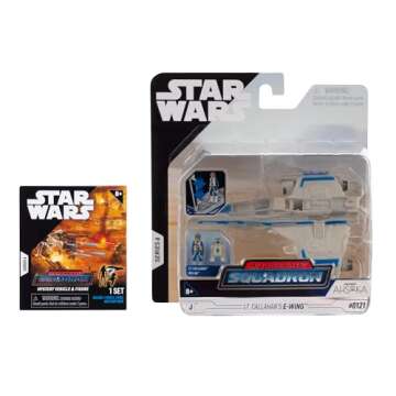 Star Wars Micro Galaxy Squadron Lt. Callahan’s E-wing Mystery Bundle - 5-Inch and 2.5-Inch Vehicles with Accessories (Amazon Exclusive)