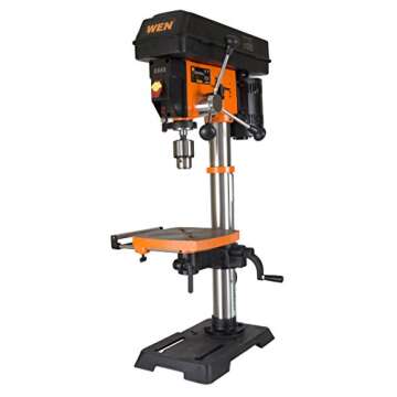 WEN 12-Inch Benchtop Drill Press, Variable Speed, Cast Iron with Laser and Work Light (4214T)