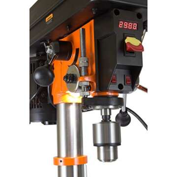 WEN 12-Inch Benchtop Drill Press, Variable Speed, Cast Iron with Laser and Work Light (4214T)