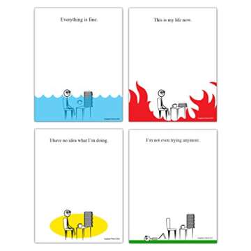 Guajolote Prints Funny Notepads (4-Pack) - Memo Pads Sarcastic Work Office Novelty Gag Gift Idea