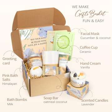 Birthday Spa Gifts - Relaxing Bath Set for Women