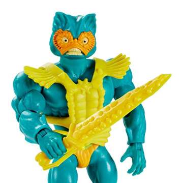 Masters of the Universe Origins Mer-Man 5.5-in Action Figure, Battle Figure for Storytelling Play and Display, Gift for 6 to 10-Year-Olds and Adult Collectors