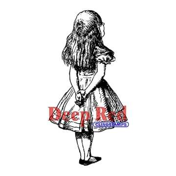 Deep Red Stamps Alice Standing Rubber Cling Stamp 1.6 x 3.1 inches