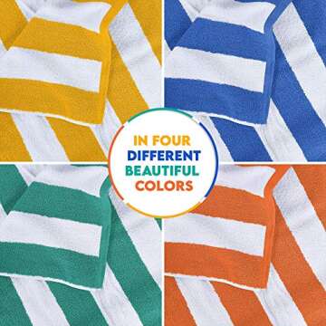 Utopia Cabana Stripe Beach Towels 4 Pack