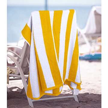 Utopia Cabana Stripe Beach Towels 4 Pack