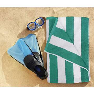 Utopia Cabana Stripe Beach Towels 4 Pack