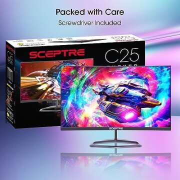 Sceptre 24.5" Curved Gaming Monitor 240Hz 1080p R1500 1ms