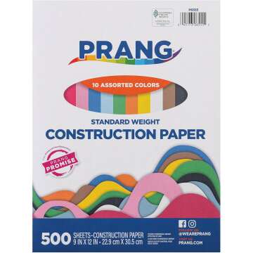 Prang Construction Paper Bulk Pack - 10 Colors, 500 Sheets