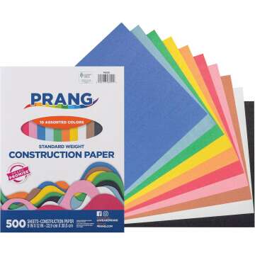 Prang Construction Paper – 10 Colors, 500 Sheets