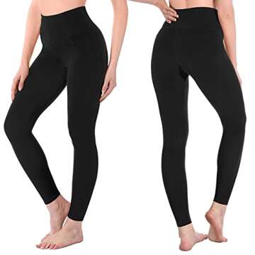 SINOPHANT High Waisted Leggings for Women - Full Length Capri Buttery Soft Yoga Pants for Workout Athletic(Full Black,L-XL)