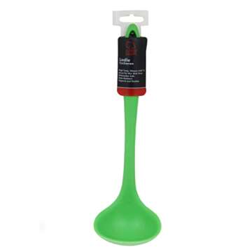 Chef Craft Premium Silicone Cooking Ladle, 11.25 inch, Green