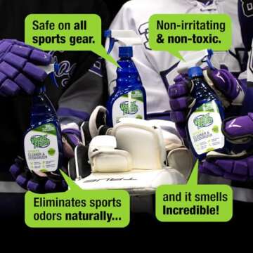 Vapor Fresh Sports Cleaner and Deodorizer - Sports Gear Odor Eliminator, Boxing Glove Deodorizer, Gym Equipment Spray, Natural and Plant Based, 16 Fl Oz (1-Pack)