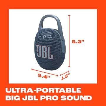 JBL Clip 5 Waterproof Bluetooth Speaker - Portable Sound