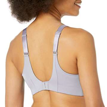 Champion Women's Racerback, Moisture-Wicking Athletic Sports Bra with Adjustable Straps, Purple, Medium