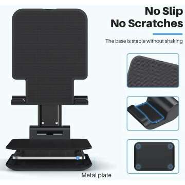 Foldable Adjustable Tablet Stand for iPads & Monitors