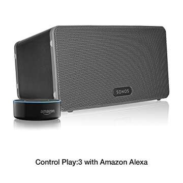 Sonos Play:3 – Mid-Sized Wireless Smart Home Speaker for Streaming Music, Amazon Certified and Works with Alexa. (Black)