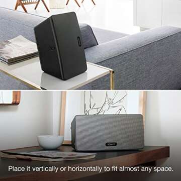 Sonos Play:3 – Mid-Sized Wireless Smart Home Speaker for Streaming Music, Amazon Certified and Works with Alexa. (Black)