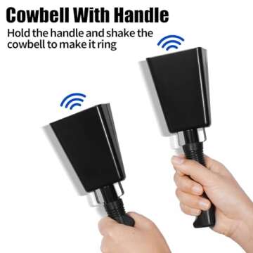 9 Inch Cowbells for Sporting Events and More