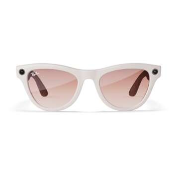 Ray-Ban Meta Smart Glasses - Skyler in Shiny Chalky Grey & Cinnamon Pink