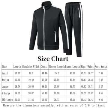 Feiairuike Men's Tracksuits 2 Piece Outfits Sweatsuits for Men Long Sleeve Track suits Athletic Full Zip Active Sports Sets