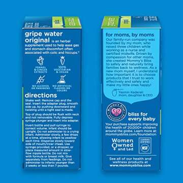 Mommy's Bliss Gripe Water & Baby Gas Relief Drops Combo Pack, Relieves Gas, Colic, Hiccups & Fussiness, Gentle for Babies, Total 3 oz