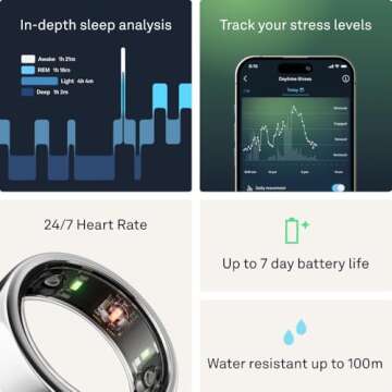 Oura Ring Gen3 Horizon Silver - Smart Sleep Tracker