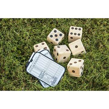 Triumph Sports 35-7335-2 Giant Wooden Lawn Dice Set, Brown, One Size