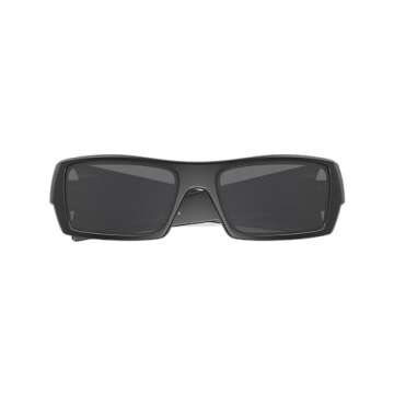 Oakley Men's Oo9014 Gascan Rectangular Sunglasses, Matte Black/Grey, 60 mm