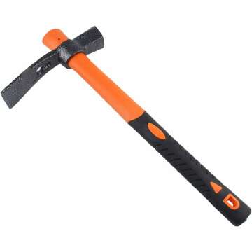 LUBAN Dual Head Hammer Hoe - Ergonomic 15-Inch Garden Tool