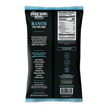 Pork King Good Ranch Pork Rinds (Chicharrones) (4 Pack) Keto Snacks