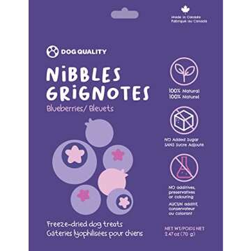 Nibbles All Natural Freeze-Dried Fruit & Vegetable Healthy Dog Treats… (Blueberries)