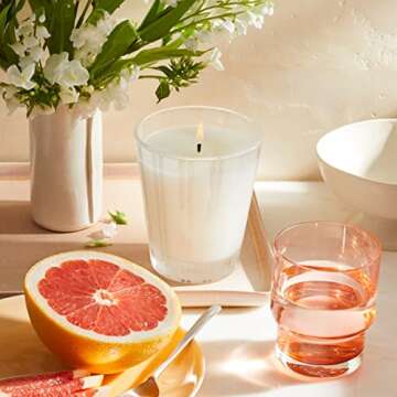 NEST New York Scented Classic Candle, Grapefruit - 8.1 oz - Up to 60-Hour Burn Time - Reusable Glass Vessel