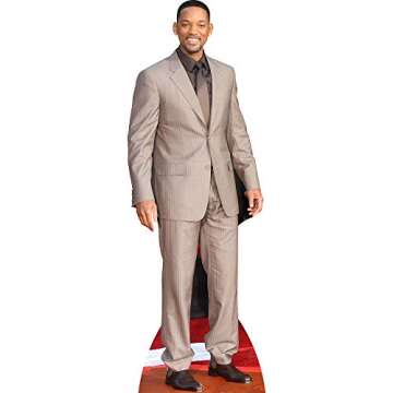 Star Cutouts, Will Smith, Cardboard Cutout Standup, Celebrity Life-Size Stand-In - 74" x 26"