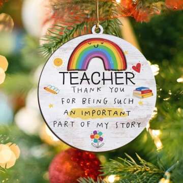 Teacher Christmas Ornaments - Unique Gifts for 2024