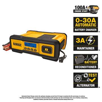 DEWALT DXAEC100 Professional 30-Amp Battery Charger & 100-Amp Engine Start