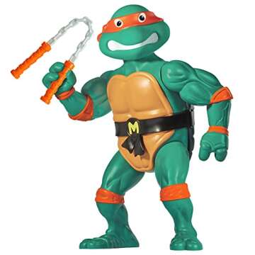 TEENAGE MUTANT NINJA Turtles Classic Giant 12-INCH Scale Figure- Michelangelo. Inspired by Original 1988 TV Show. Great Collectors Item for Kids 4 Years and Over