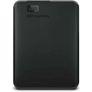 WD 4TB Elements Portable HDD, External Hard Drive, USB 3.0 for PC & Mac, Plug and Play Ready - ‎WDBU6Y0040BBK-WESN