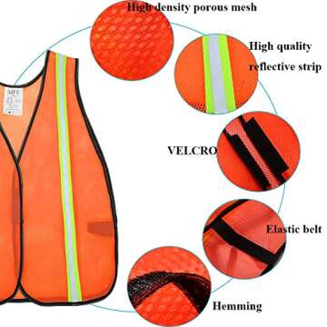 SIFE High Visibility Safety Vests 10 Pack