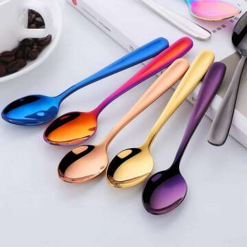 Multicolor Dessert Spoons