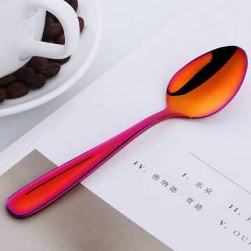 Multicolor Dessert Spoons