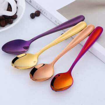 Multicolor Dessert Spoons