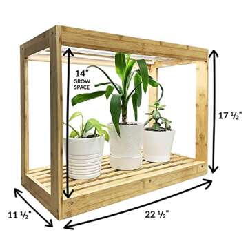 Ferry Morse Modern Indoor Bamboo LED Growhouse