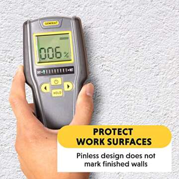 General Tools Digital Moisture Meter MMD7NP - Humidity Sensor- Pinless and Non-Invasive