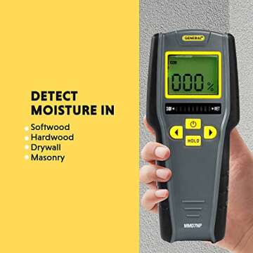 General Tools Digital Moisture Meter MMD7NP - Humidity Sensor- Pinless and Non-Invasive