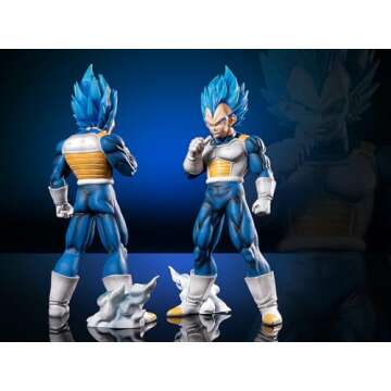 LESESOBE Vegeta Figure Statues Figurine DBZ Super Saiyan Blue Collection Birthday Gifts PVC 11 Inch